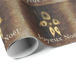 Joyeux Noёl - Fractal Inuit Hunter Wrapping Paper