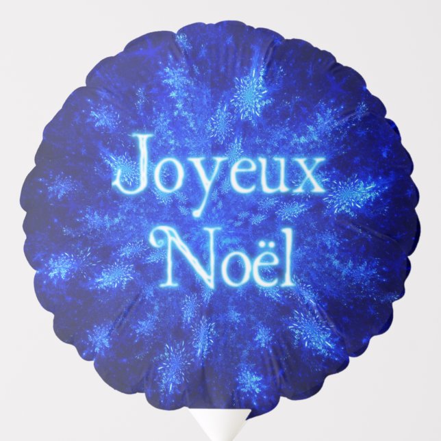 Joyeux Noёl - Fractal Snowburst Balloon (Front)