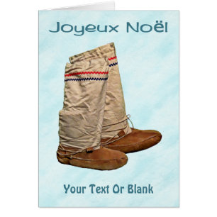 Joyeux Noёl - Mukluks On Snow Cards