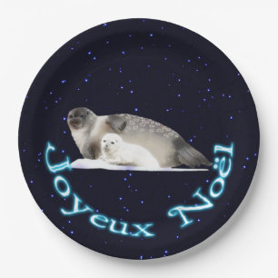 Joyeux Noёl - Ringed Seal Paper Plates