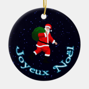 Joyeux Noёl - Santa Claus Ceramic Ornament