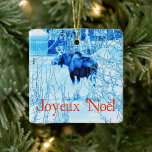 Joyeux Noёl - Urban Moose Ceramic Ornament