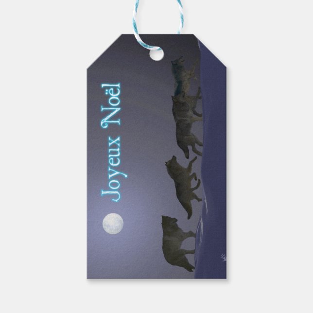 Joyeux Noёl - Wolf Pack Gift Tags (Front)