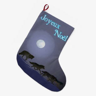 Joyeux Noёl - Wolf Pack Large Christmas Stocking