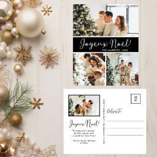Joyeux Noel 4 Photo Holiday Postcard