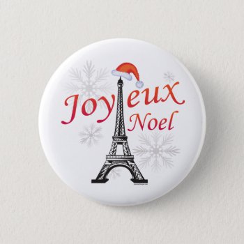 Joyeux Noel Button by christmasgiftshop at Zazzle
