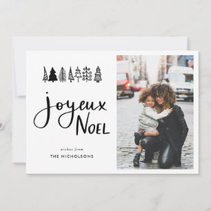 Joyeux Noel Casual Script Christmas Photo Holiday Card