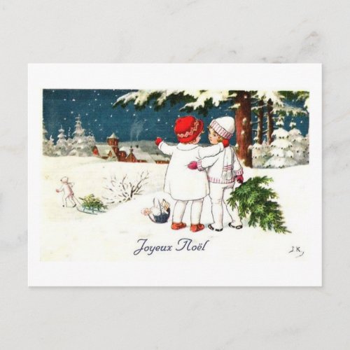 Joyeux Noel Children Xmas Card