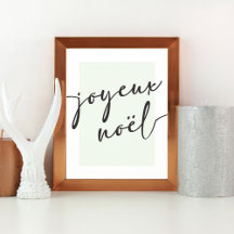 Joyeux Noel Christmas Art Print or Poster