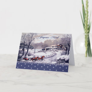 Joyeux Noël. Christmas Card in French