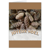 Joyeux Noel Christmas Holiday Pine Cone (Front)