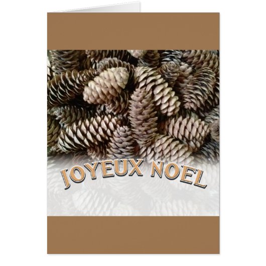Joyeux Noel Christmas Holiday Pine Cone (Front)