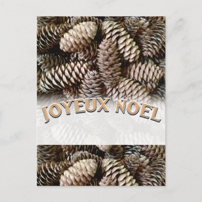 Joyeux Noel Christmas Holiday Pine Cone (Front)