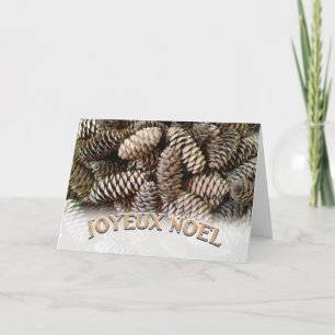 Joyeux Noel Christmas Holiday Pine Cone