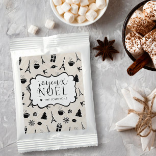 Joyeux Noel   Christmas in Paris Personalized Hot Chocolate Drink Mix