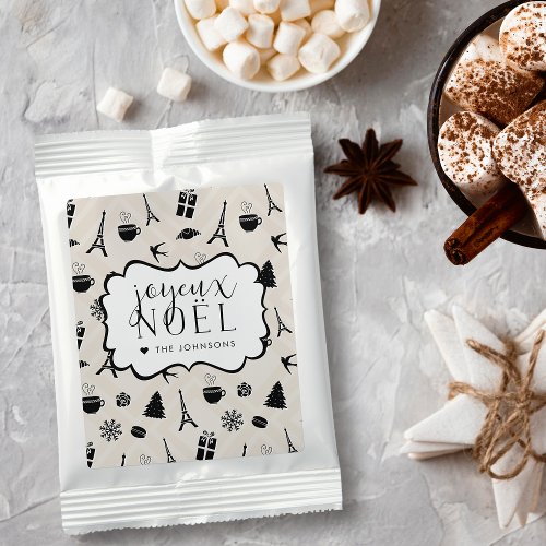 Joyeux Noel  Christmas in Paris Personalized Hot Chocolate Drink Mix