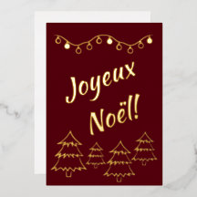 Joyeux Noel Christmas Lights Xmas Tree Red
