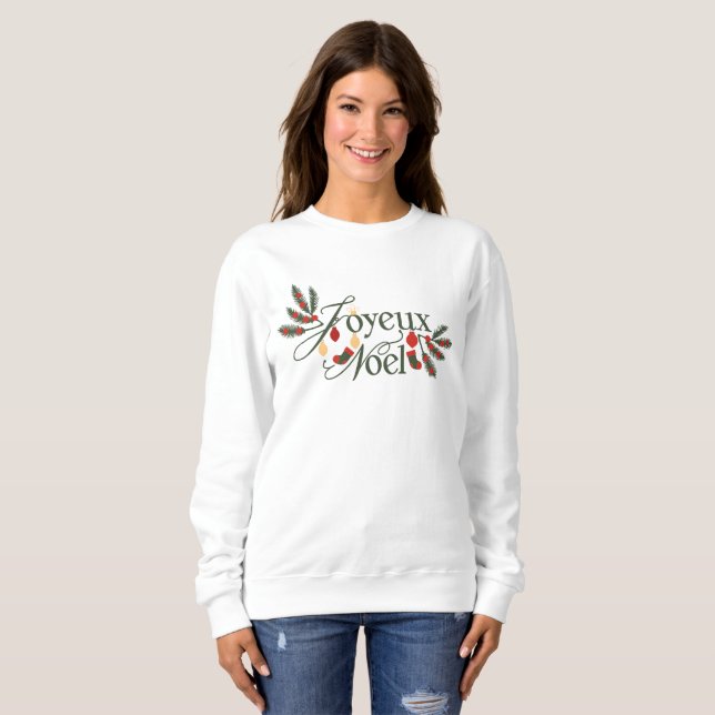 Joyeux Noel Christmas T-Shirt Sweatshirt (Front Full)