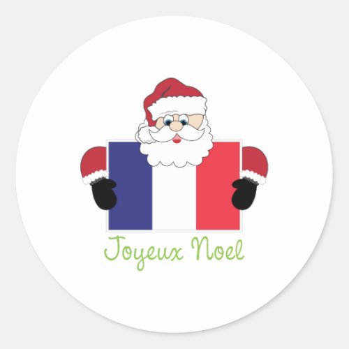 Joyeux Noel Classic Round Sticker