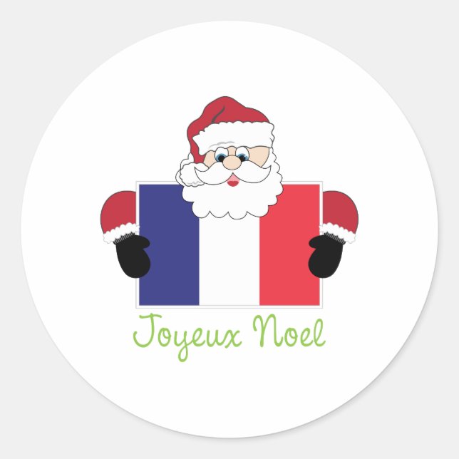 Joyeux Noel Classic Round Sticker (Front)