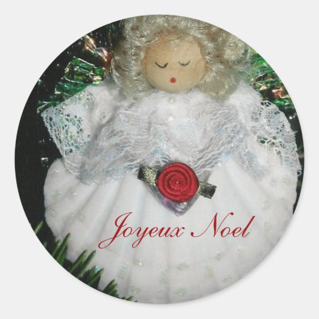 Joyeux Noel Classic Round Sticker (Front)