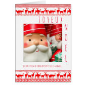 Joyeux Noël Deco Père Noel Carte avec cadre (Front)