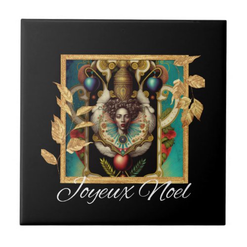 Joyeux Noel Decorative Christmas  Ceramic Tile