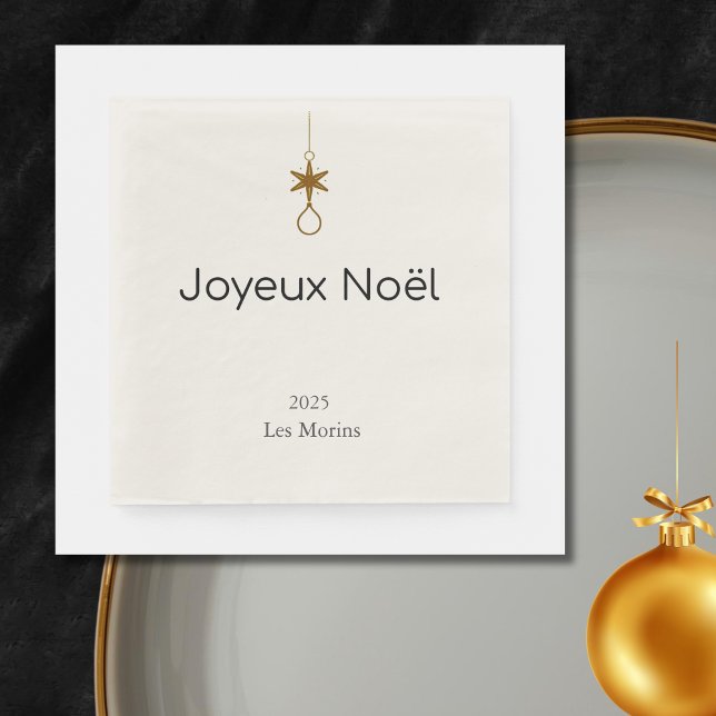 Joyeux Noel - delicate pine branches  Napkins (Creator Uploaded)