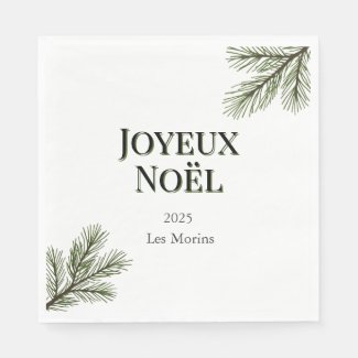 Joyeux Noel - delicate pine branches 