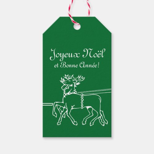Joyeux Nol et bonne anne French Christmas wishes Gift Tags