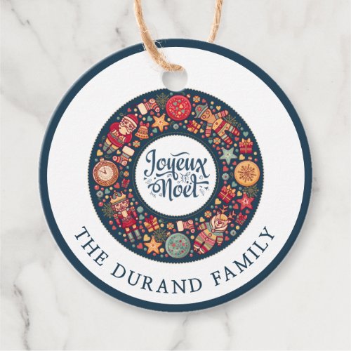 Joyeux Noel Favor Tags