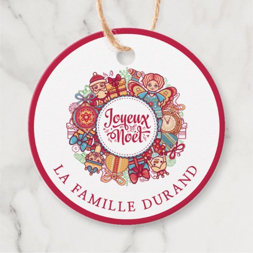 Joyeux Noel Favor Tags