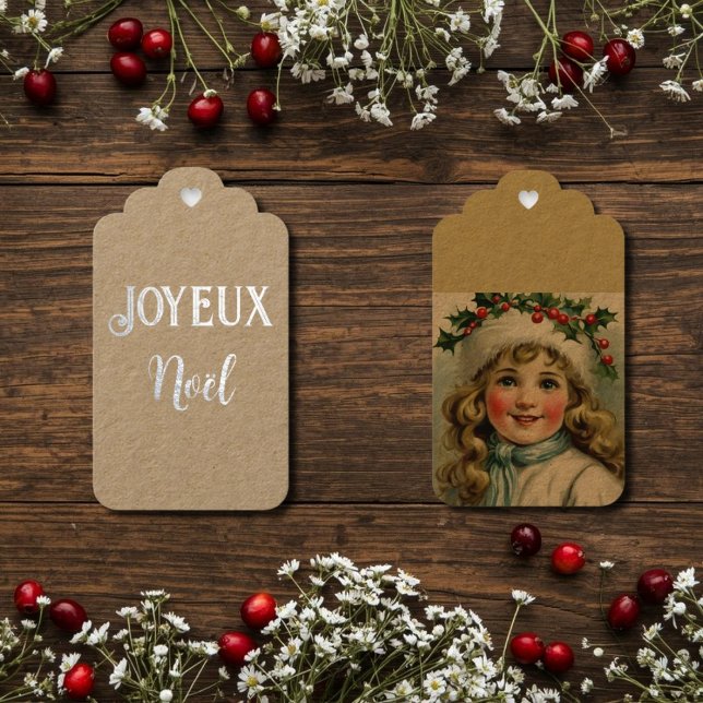 Joyeux Noël Foil Gift Tag (Creator Uploaded)