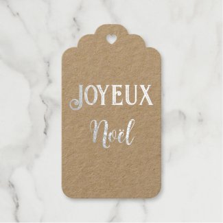 Joyeux Noël Foil Gift Tag