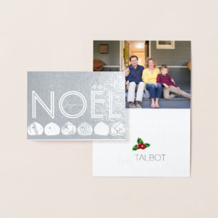 Joyeux Noel French Christmas Photo Foil card