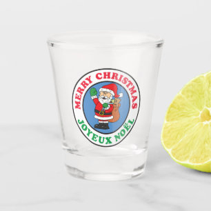 Joyeux Noel French Christmas Santa Shot Glass