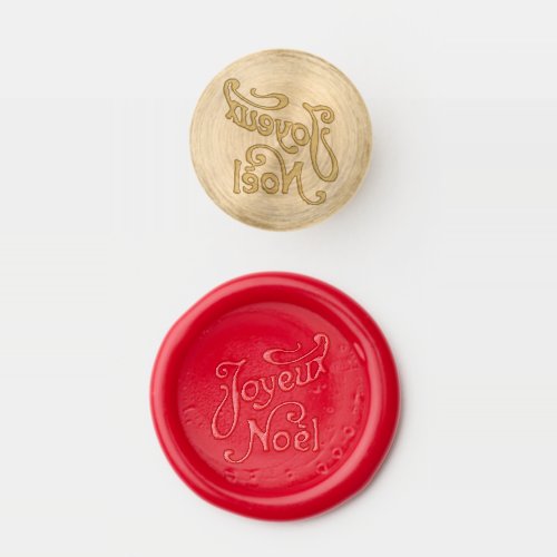 Joyeux Noel French Merry Christmas Red Card Seal Wax Seal Stamp
