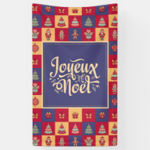 Joyeux Noel french Merry Christmas wall greeting