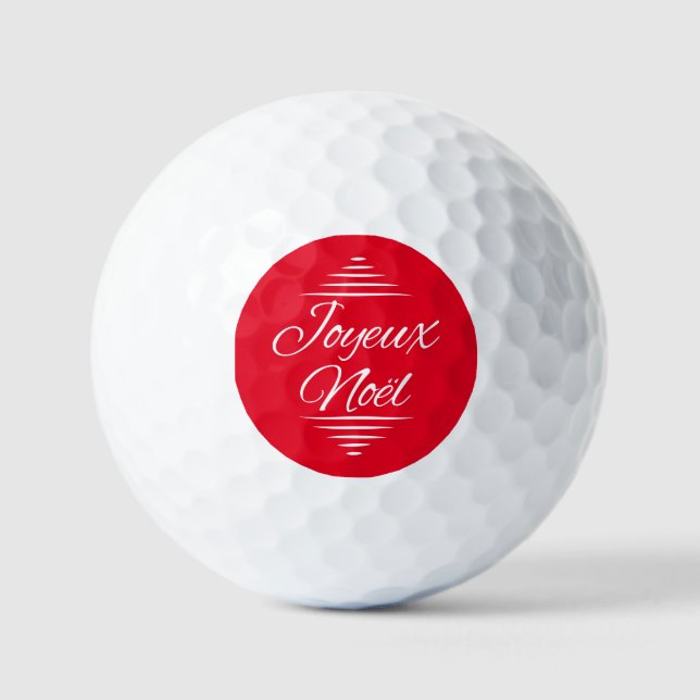Joyeux Noel - French Xmas wishes Golf Balls (Front)