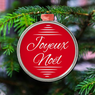 Joyeux Noel - French Xmas wishes Metal Ornament
