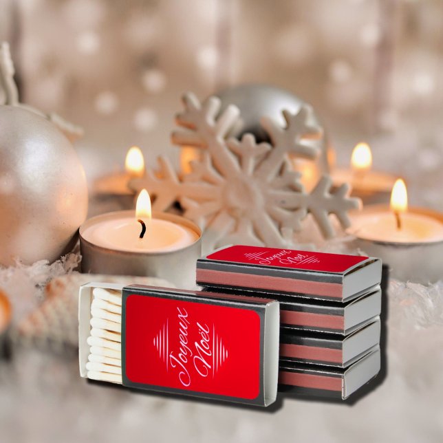 Joyeux Noel - French Xmas wishes - white red Matchboxes (Creator Uploaded)