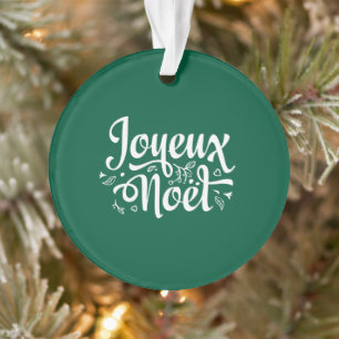Joyeux Noel Green Ornament