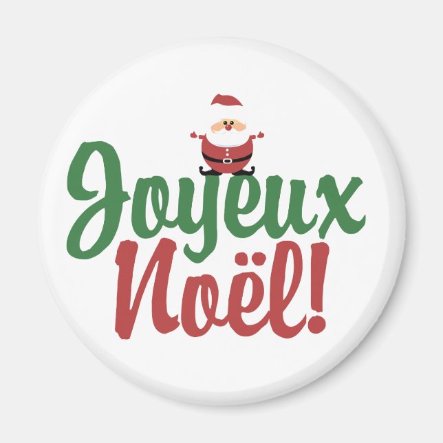 Joyeux Noel Happy Christmas Magnet (Front)