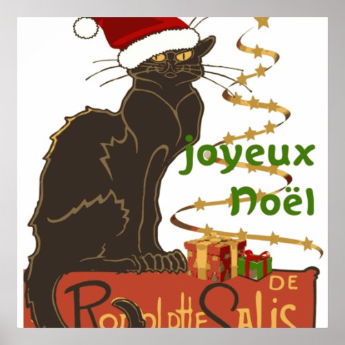 Joyeux Noel Le Chat Noir Christmas Parody Poster