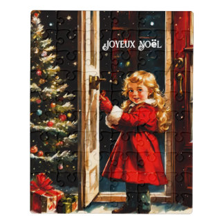 Joyeux Noël - little girl Jigsaw Puzzle