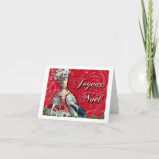 Joyeux Noel Marie Antoinette Christmas Holiday Card