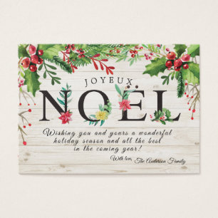 Joyeux Noel Merry Christmas New Year Holiday Wish