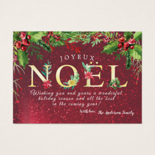 Joyeux Noel Merry Christmas New Year Holiday Wish