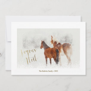 Joyeux Noel Minimal Christmas Holiday Photo Card
