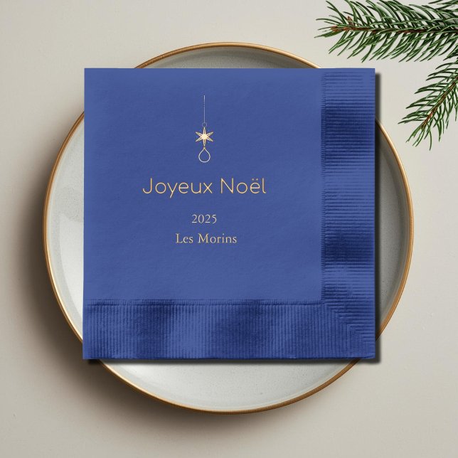 Joyeux Noël – Minimalist Christmas  Foil Napkins (Creator Uploaded)